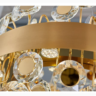 Garlenda | Trendy Rectangle Gold Crystal Chandelier