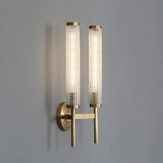 Copper|Glass|Cross|Reeded|Gold|Bedroom|Living|Wall|Sconce