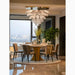 Bright|Hanging|Pendant|LED|Chandelier|Glass|Gold|Living|Dining