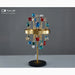 Gold|Stainless|Steel|Table|Lamp|Light|Accent|Luxury|Elegant|Crystal|Colorful