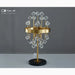 Gold|Stainless|Steel|Table|Lamp|Light|Accent|Luxury|Elegant|Crystal|Cube|Clear