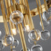 Gold|Stainless|Steel|Table|Lamp|Light|Accent|Luxury|Elegant|Crystal|Round|Clear