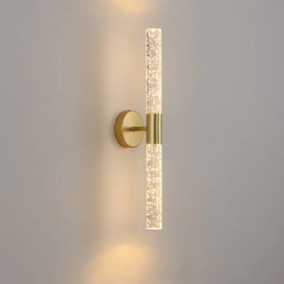 Gold|Tube|LED|Wall|Lamp|Sconce|Bedside|Crear|Bubbles|Elegant