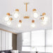 MIRODEMI® Modern Creative Wooden Ceiling Chandelier for Living Room, Bedroom White / 8 Lights