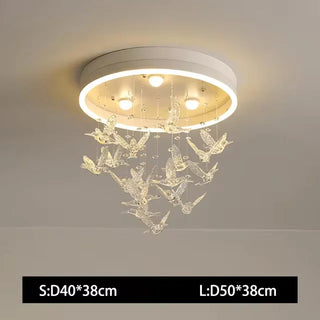 Alanno | Decorative Lighting Fixture with golden birds