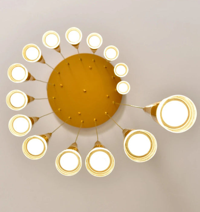 MIRODEMI® Gorbio | Extraordinary Gold Modern Cones Ceiling Chandelier