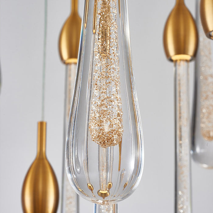 Castagniers | Staircase Gold Crystal Chandelier