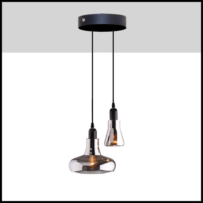 Entraunes | Smoky Grey Retro Pendant Lamp