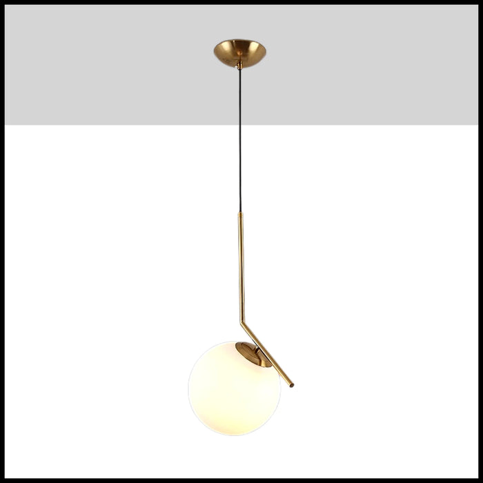 Cuébris | Nordic Iron Glass Round Ball Pendant Lighting