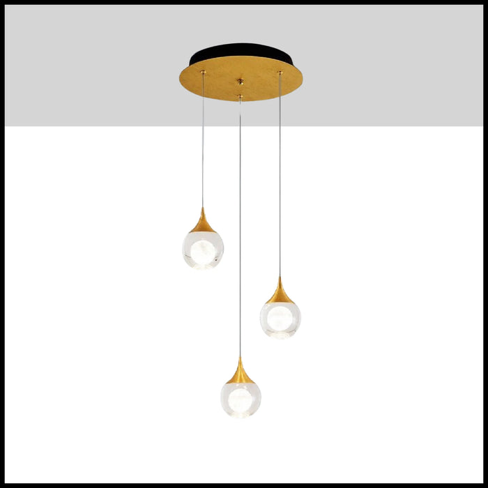 Pigna | Modern Crystal LED Chandelier with Hanging Balls