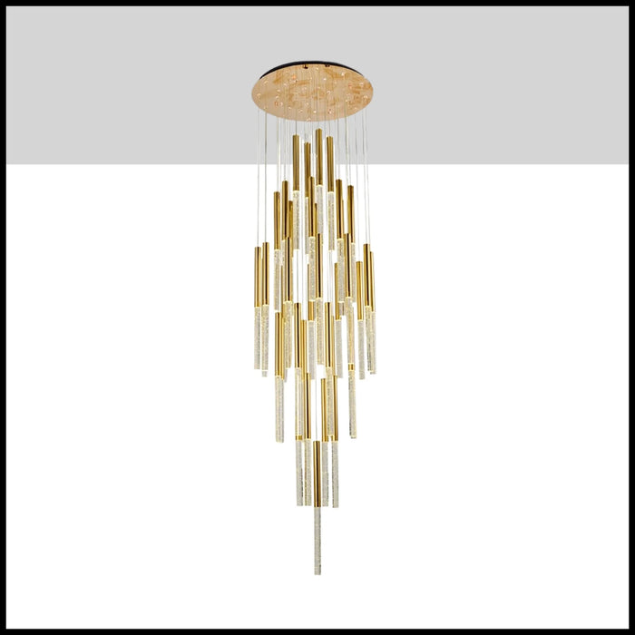 Manarola | Long LED Spiral Chandelier