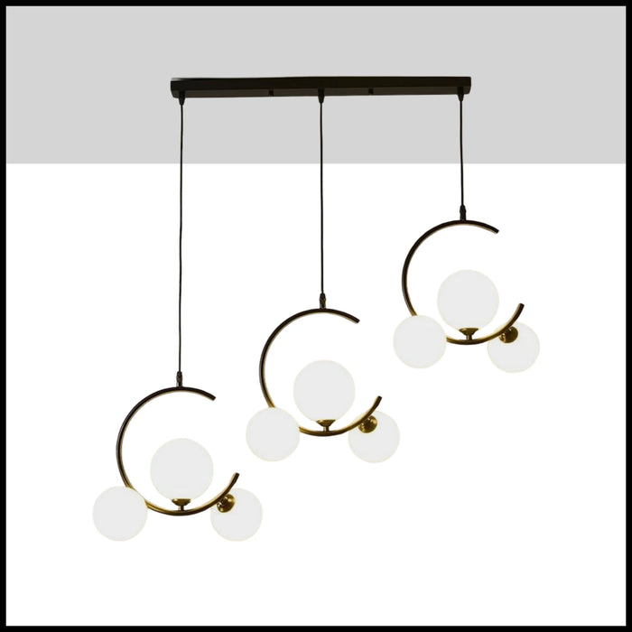 Sauze | Art Iron Chandelier with Ball-Shaped Ceiling Lights