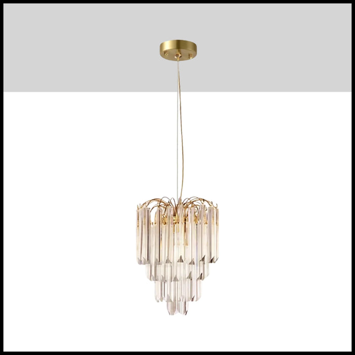 Stylish Luxury Gold Crystal Pendant Chandelier