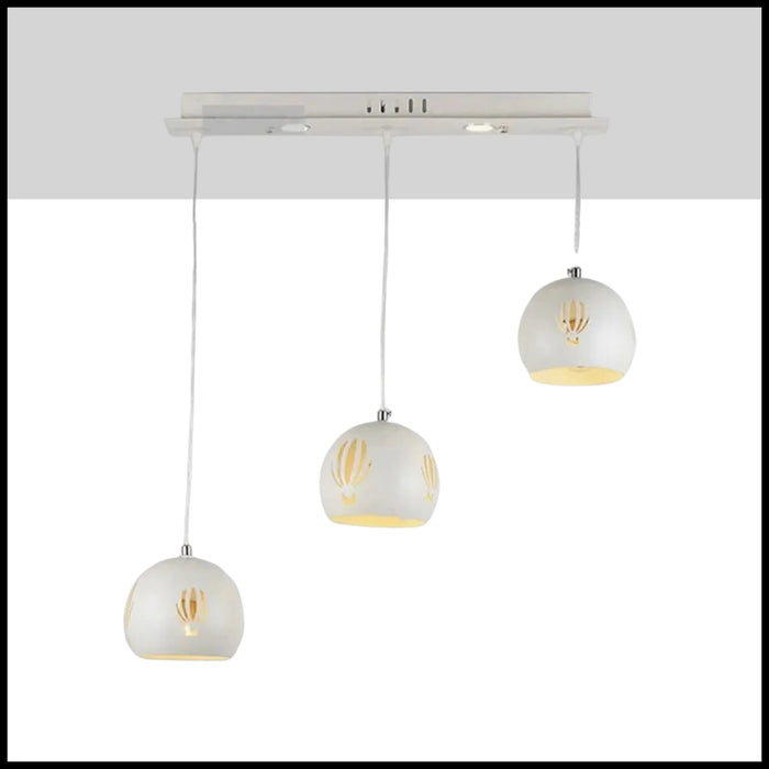 Touët-sur-Var | White Small Hanging Lamp for Dining Room