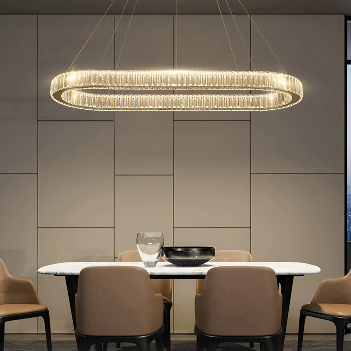 Nieuwpoort | Oval Modern Crystal Chandelier for Dining Room