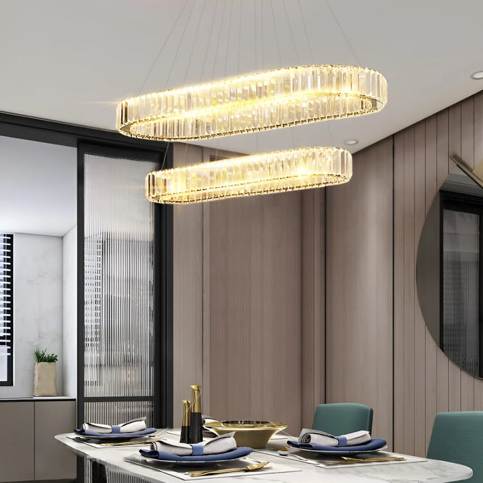 Nieuwpoort | Oval Modern Crystal Chandelier for Dining Room