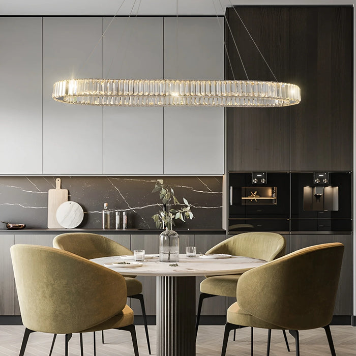 Nieuwpoort | Oval Modern Crystal Chandelier for Dining Room