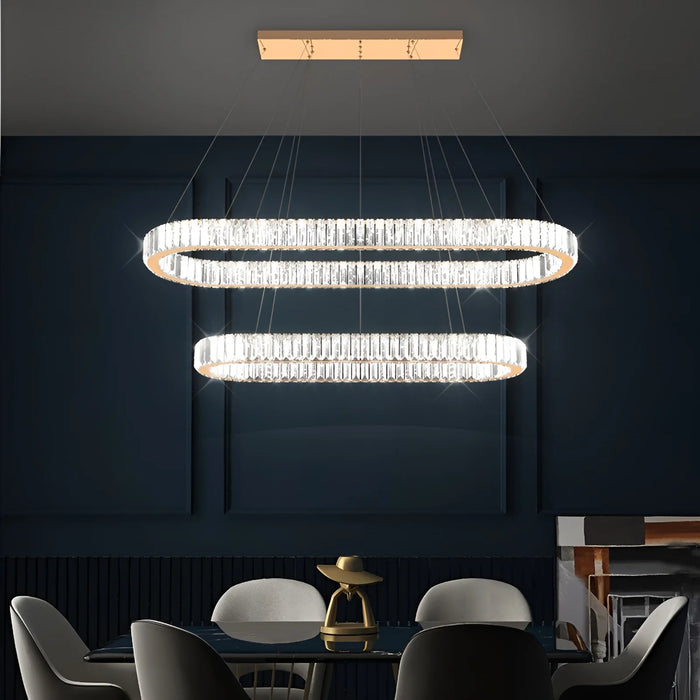 Nieuwpoort | Oval Modern Crystal Chandelier for Dining Room