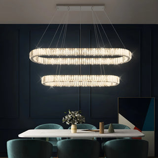 Nieuwpoort | Oval Modern Crystal Chandelier for Dining Room