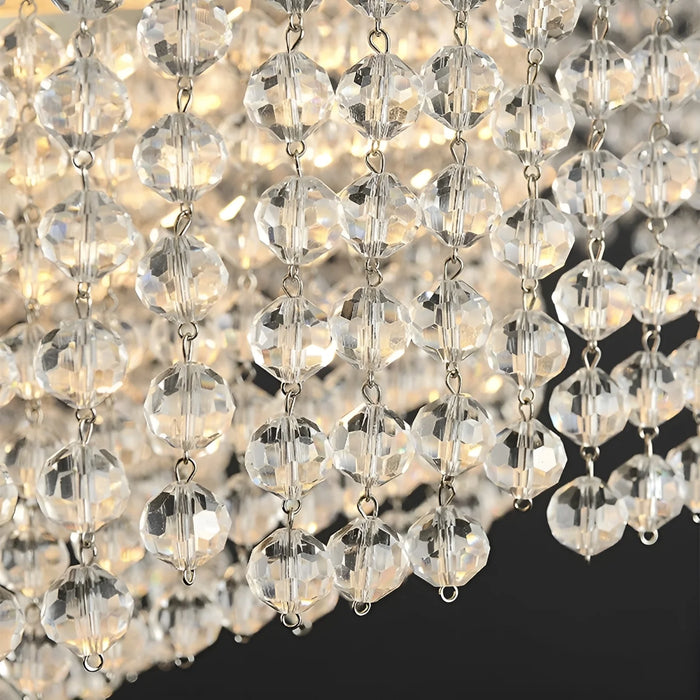 Turnhout | Chrome/Gold Rectangle Crystal Hanging Chandelier