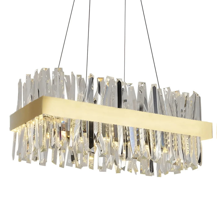 Sassello | Modern Design Rectangle Crystal Chandelier