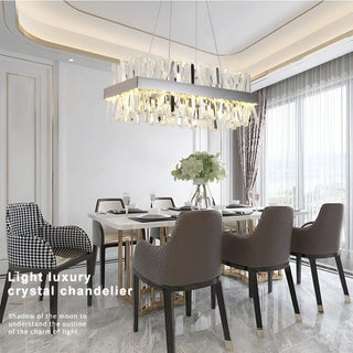 Sassello | Modern Design Rectangle Crystal Chandelier