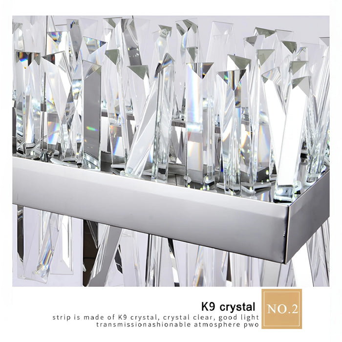 Sassello | Modern Design Rectangle Crystal Chandelier