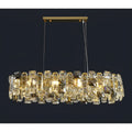 Oudenaarde | Gold Oval Luxury Crystal Hanging Chandelier for Dining Room