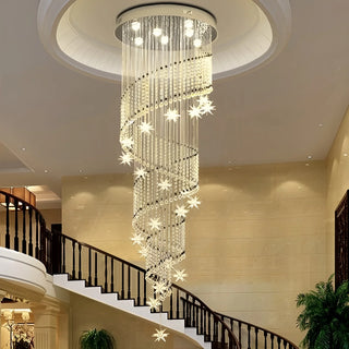 Revest-les-Roches | Meteor Star Crystal Spiral Ceiling Chandelier