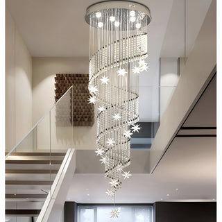 Revest-les-Roches | Meteor Star Crystal Spiral Ceiling Chandelier