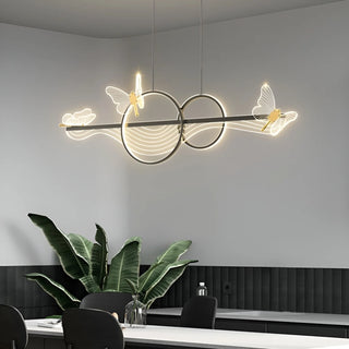 Aigle | Gold Butterfly Chandelier for Dining Room