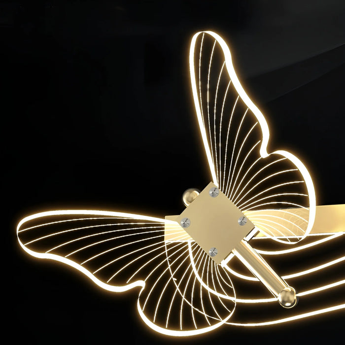 Aigle | Gold Butterfly Chandelier for Dining Room