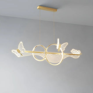 Aigle | Gold Butterfly Chandelier for Dining Room