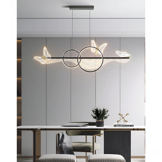 Aigle | Gold Butterfly Chandelier for Dining Room