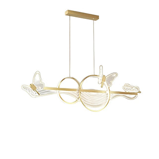 Aigle | Gold Butterfly Chandelier for Dining Room