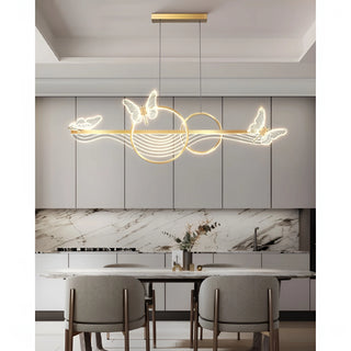 Aigle | Gold Butterfly Chandelier for Dining Room