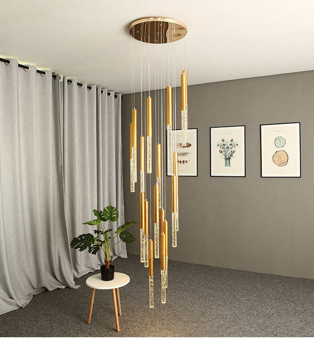 Manarola | Long LED Spiral Chandelier