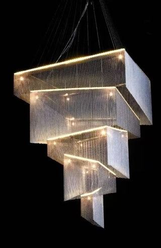 Custom Order Toudon | Outstanding Silver/Gold Long Chain Chandelier 15ft