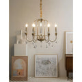 Imperial Crystal Chandelier 6-light size styled in elegant luxury interior