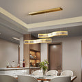 Induno Olona | Modern Crystal S-shaped LED Chandelier for Living Room