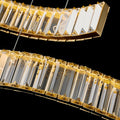 Induno Olona | Modern Crystal S-shaped LED Chandelier for Living Room