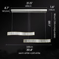 Induno Olona | Modern Crystal S-shaped LED Chandelier for Living Room