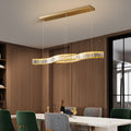 Induno Olona | Modern Crystal S-shaped LED Chandelier for Living Room