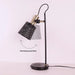 Retro|Industrial|Table|Desk|Lamp|Black|Gold|Charger|Adjustable|Turning|Wireless