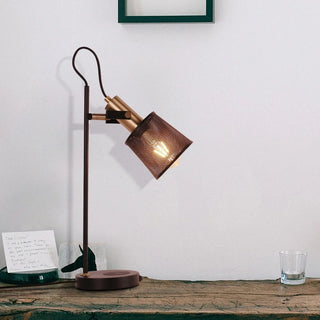 Retro|Industrial|Table|Desk|Lamp|Black|Gold|Charger|Adjustable|Turning|Wireless