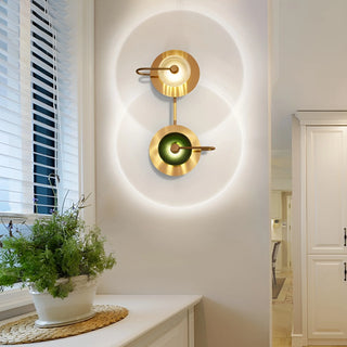 Modern|Gold|Green|Round|Industrial|Wall|Sconce|Luxury|Elegant