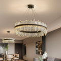Ingria | Modern Ring LED Crystal Chandelier for Living Room, Dining Room