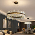Ingria | Modern Ring LED Crystal Chandelier for Living Room, Dining Room