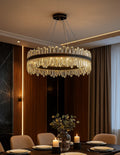 Ingria | Modern Ring LED Crystal Chandelier for Living Room, Dining Room