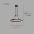 MIRODEMI® Ring Design LED Rose Gold Decor Hanging Chandelier For Living Room | For Bedroom | For Dinning Room Luxury Lighting | Home Decor